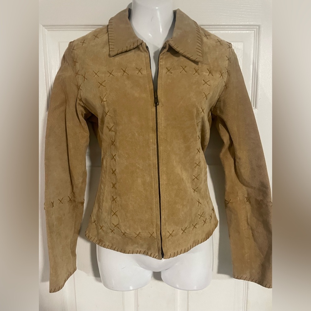Tan suede jacket by Costa Blanca size S NWOT